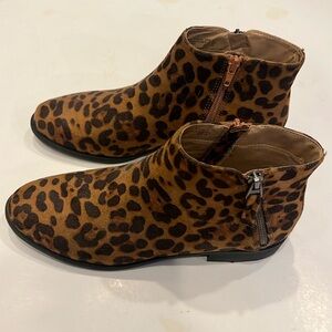 Leopard Print Boots Size 9